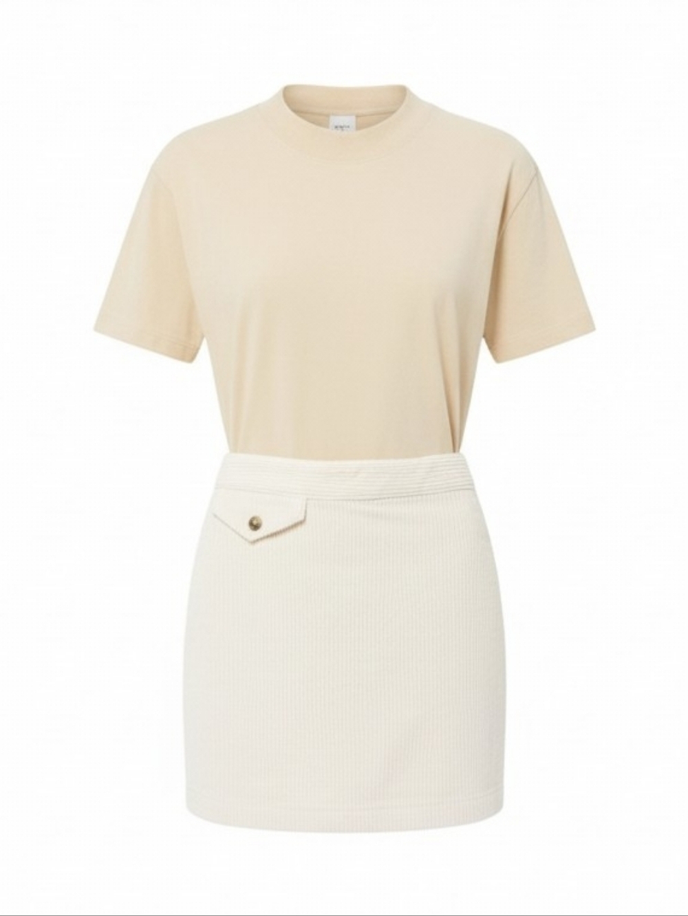 Urban Outfitters Cream Corduroy Mini Skirt Size Small